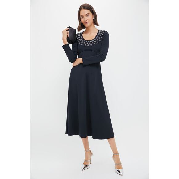 Tuckernuck SEA New York Black Caryl Beaded Dress NWT Large - Picture 1 of 11